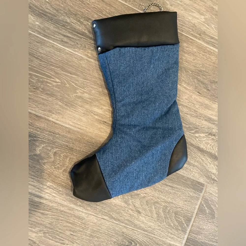 Harley Davidson Denim Christmas Stocking Chain Hanger